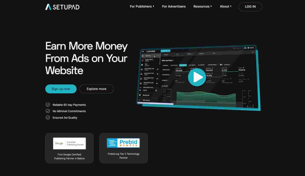 Setupad Adsense alternative