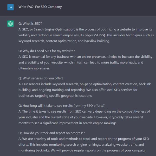 Write faq with chatgpt