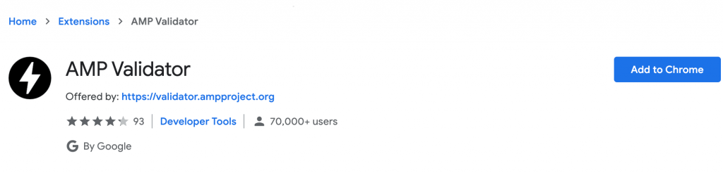 amp validator extension
