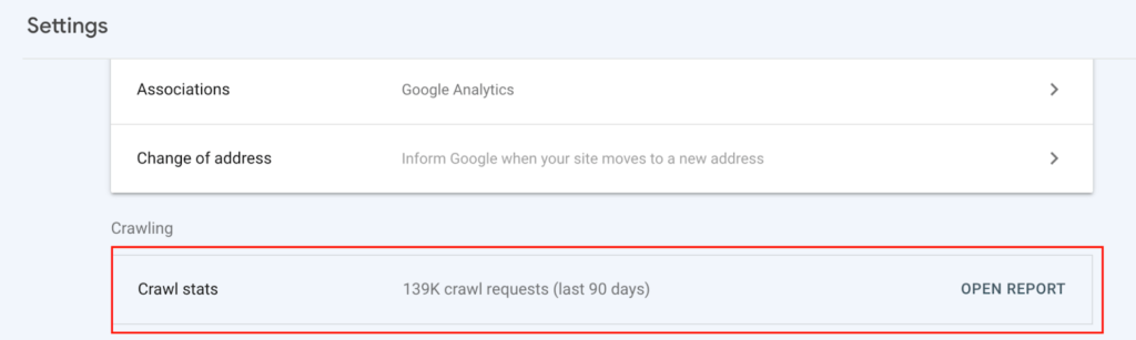 crawl stats