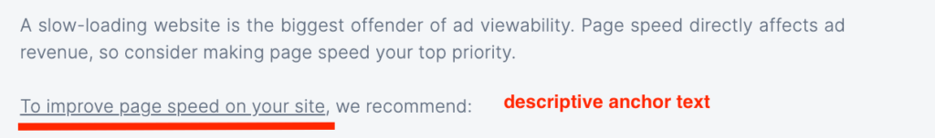 descriptive anchor text example