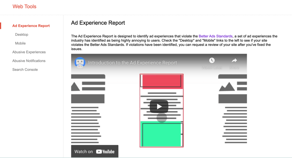 ad experience report