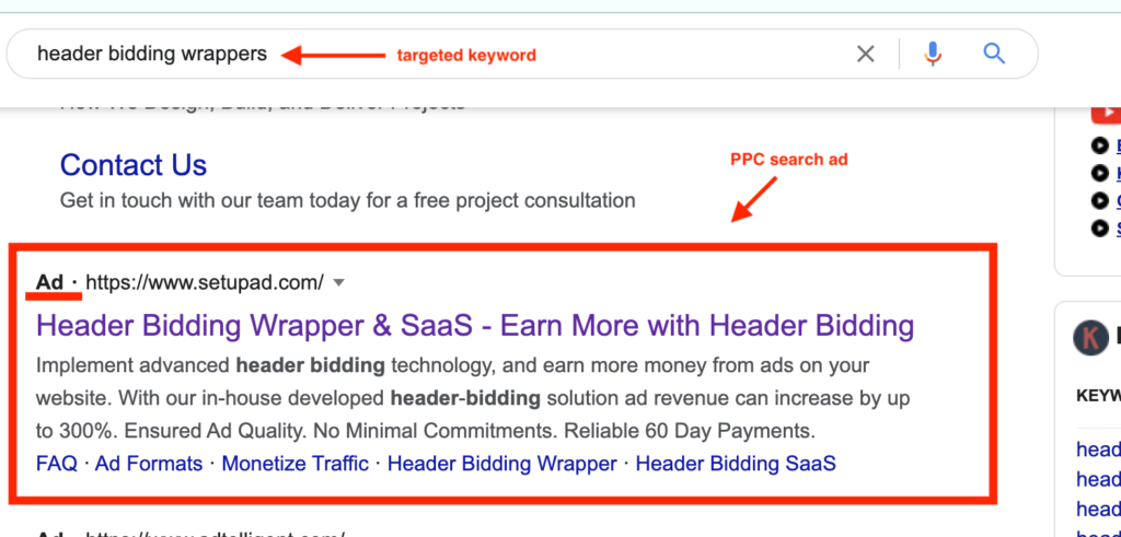 search ad example