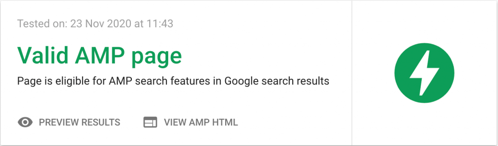 valid amp page example